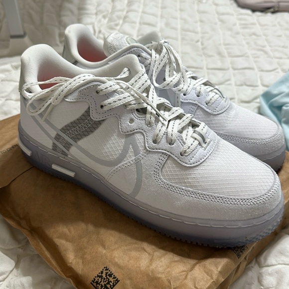 Air Force 1 React QS ‘White Ice’ CQ8879-100 - Picture 1 of 6